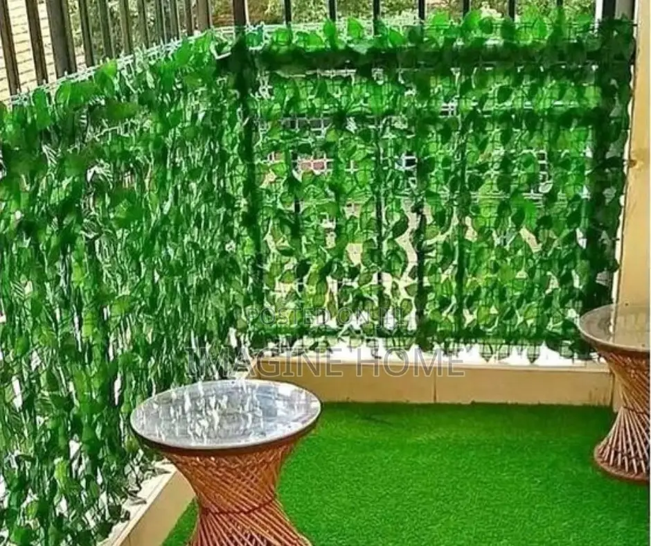 Artificial Light Green Fence Home Privacy