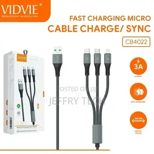 Vidvie 3 in 1 Data Cable (iPhone-type-c-micro) Support Fast