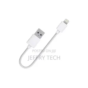 Short Usb to Lightning Power Bank Cable for Charging and Syn