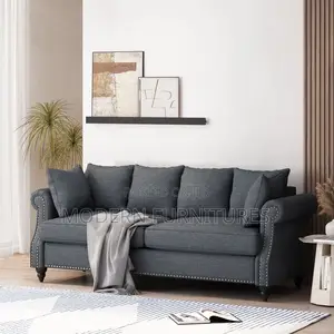 Bonny Contemporary Fabric Pillowback 3 Seater Sofa
