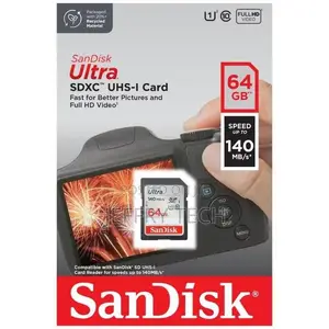 Sandisk 64GB Ultra UHS-I SDXC Camera Memory Card,140MB/S