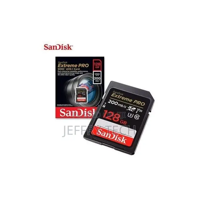 Sandisk 128GB Extreme PRO SD Memory Card 200mb/S