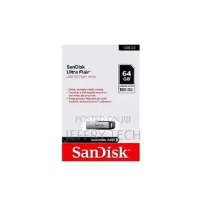 Sandisk 64gb Flash Drive Ultra Flair 3 0, 150mbps ,High Spee