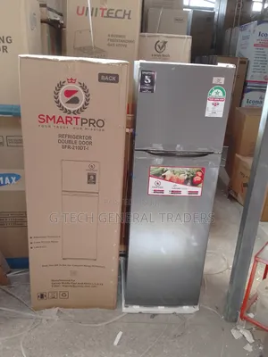 Smartpro Double Door Refrigerator-210l(5yrs Warranty)