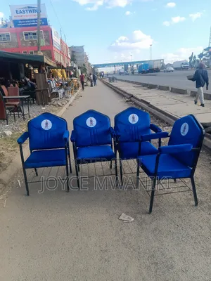 Blue Church Chairs, With Logo
