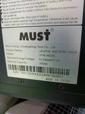 Must 10kw 48v Lithium Battery