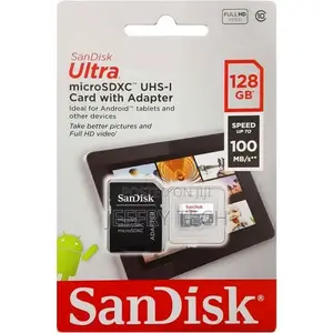 Sandisk Ultra 128GB Ultra Micro SDHC UHS-I/Class 10 Card Wit