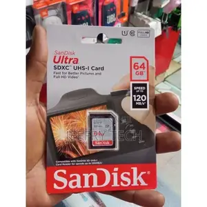 Sandisk 64GB Ultra UHS-I SDXC Camera Memory Card,120MB/S