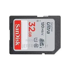 Sandisk 32GB Ultra SDHC UHS-I Memory Card - 120mb/S.
