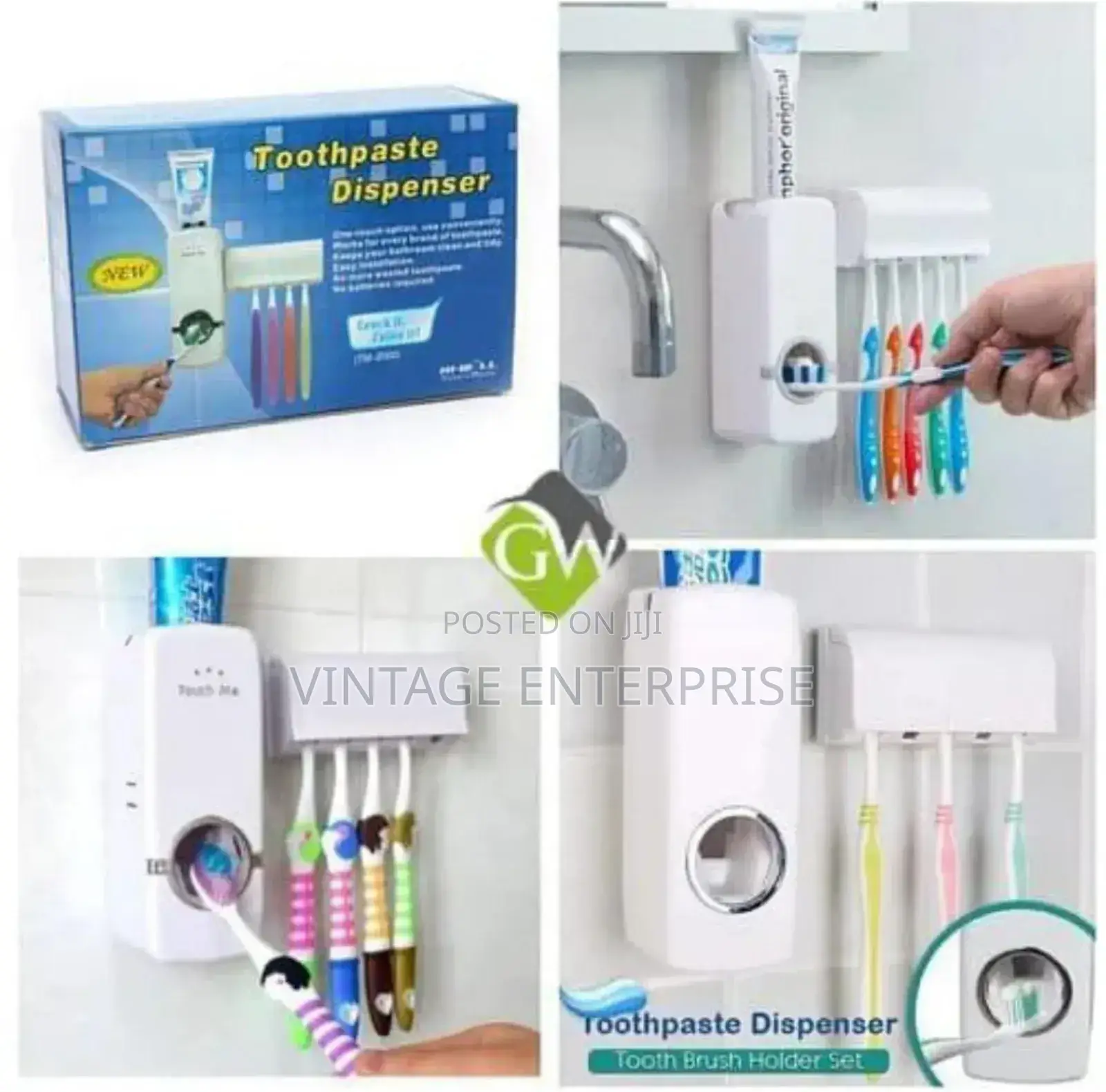 Toothpaste Dispenser and Toothbrush Holder