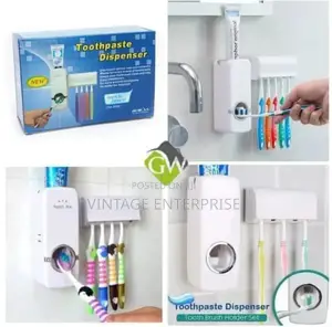 Toothpaste Dispenser and Toothbrush Holder