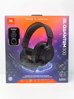 JBL Quantum 300 Black Over Head Headsets for Gaming