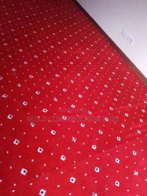 Red Patterned Executive Wall to Wall Carpet