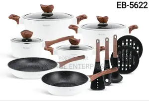 Edenberg 15pcs White Cookware Set
