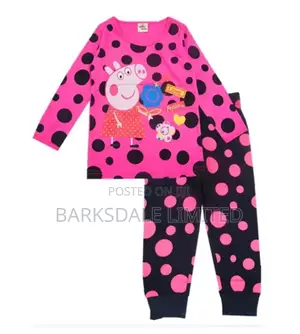 Kids Cartoon Pajamas Cotton 2 PCS Top T Shirt Bottom Trouser