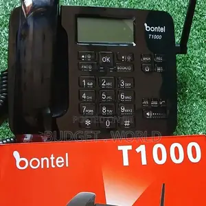 Desktop Telephone, Dual Sim- Black Landline Phone
