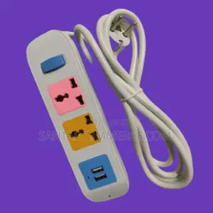 2 Ports Extension With 2 USB Charging Ports