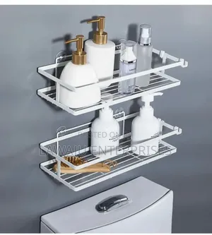 2 Pc White Rectangular Shower Caddy