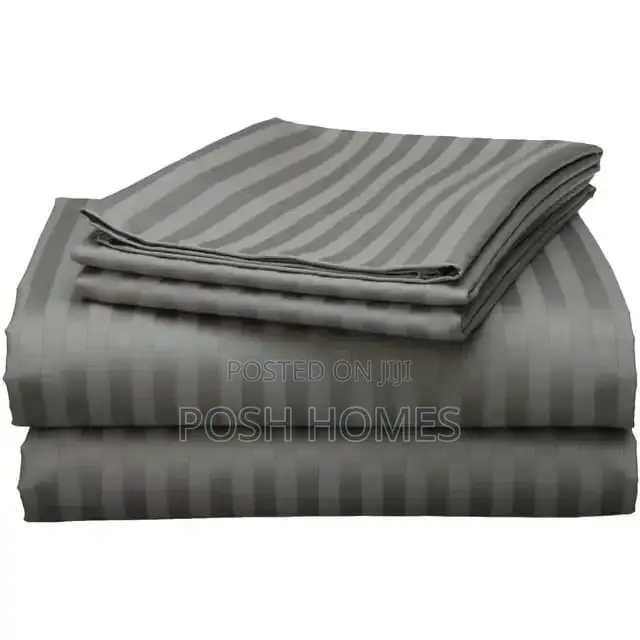 Grey Stripped Bedsheets