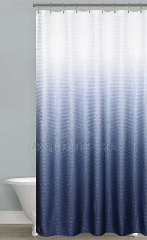 White Black Polyster Shower Curtains