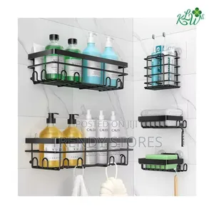 5pc Rectangular Multifunctional Bathroom Shelves