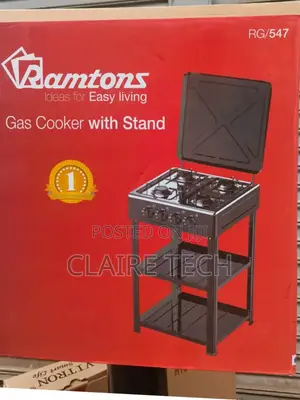 RG/547 Ramtons 4 Burner Standing Cooker With Shelf