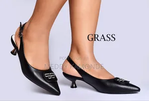Black Low Heel Official Shoes