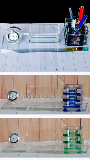 Desktop Organizer With a Watch