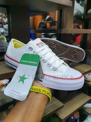 White Soft Leather Converse Rubbers