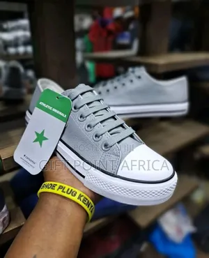 Grey Unisex Soft Leather Converse Rubbers