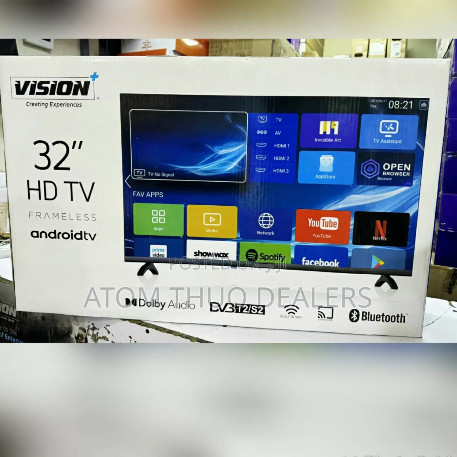 Vision Plus 32 Inches Smart Android Frameless Tv