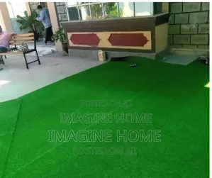 Pool Space With Artificial Green Grass Carpet