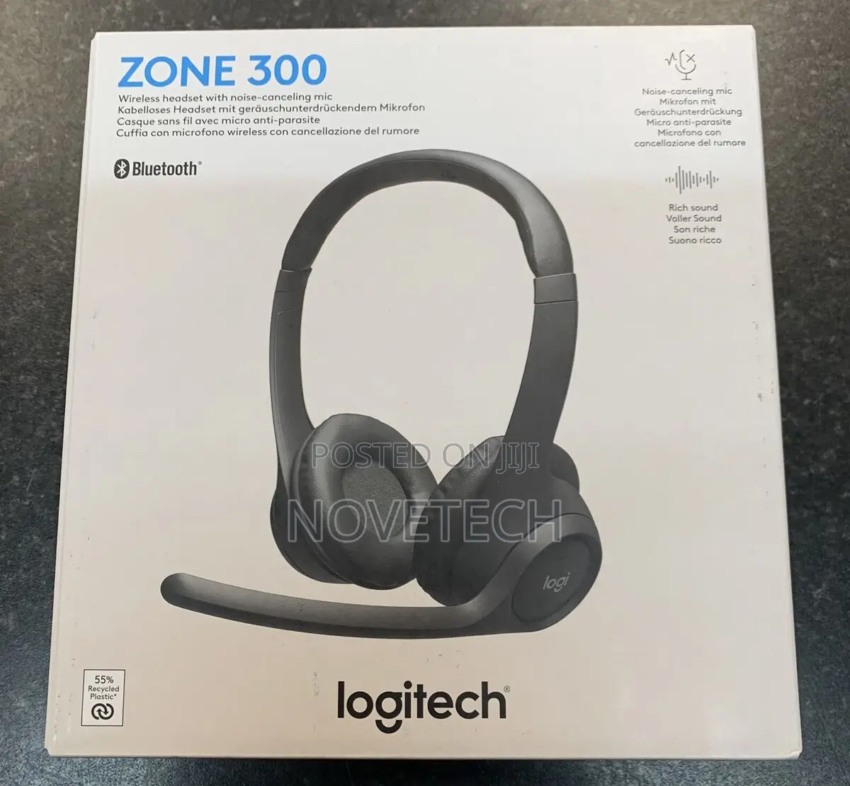 Logitech Zone 300 Wireless Headset Dual Noise-Canceling MIC