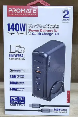 Promate 140W Ganfast Charging Station