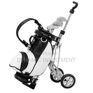 Desktop Golf Bag Pen Set With Trolley