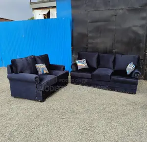 Black Back Pillows 5 Seater Sofa
