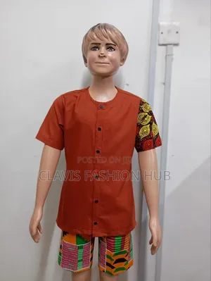 Kikuyu Brown African Shirts for Boys