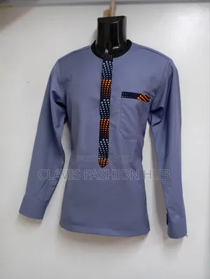 African Shirts for Men - Grey Colour