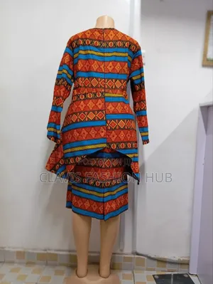 Orange Kitenge Dress 2XL or US Size 16/16