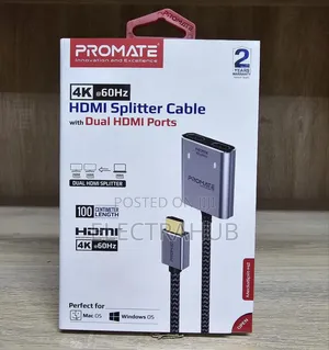 Promate HDMI Splitter Cable With Dual HDMI Ports Brand New