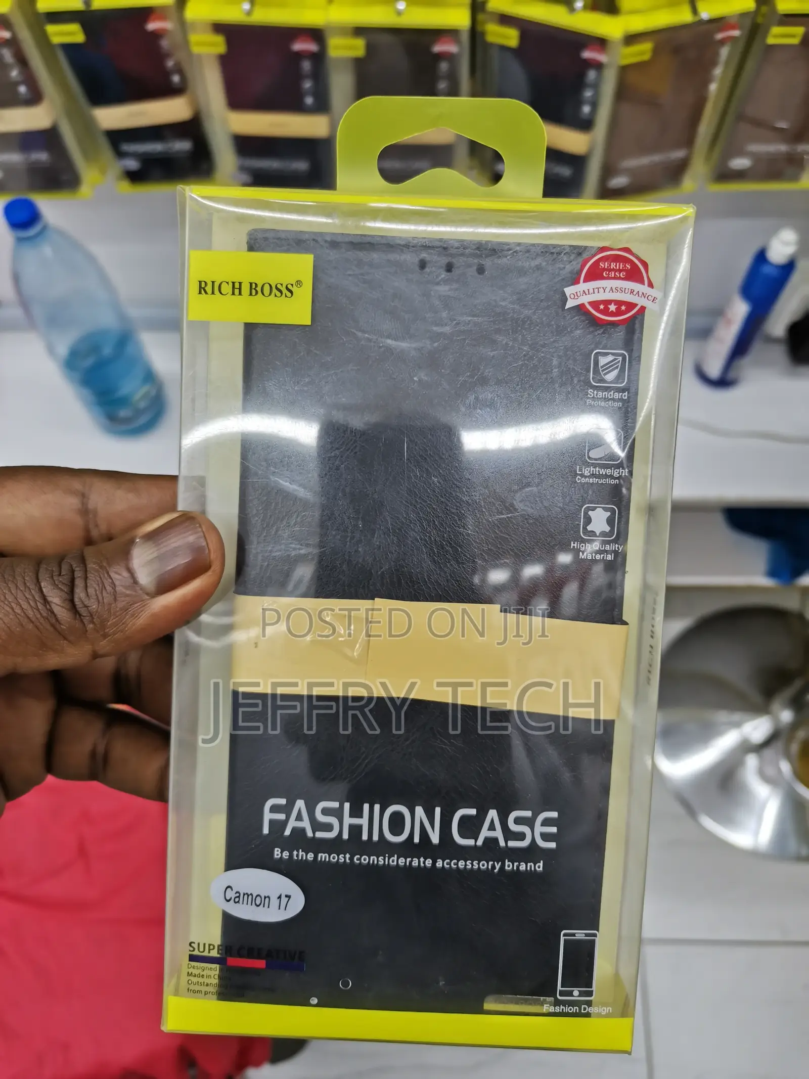 Rich Boss Leather Case for Tecno Camon 17 Black