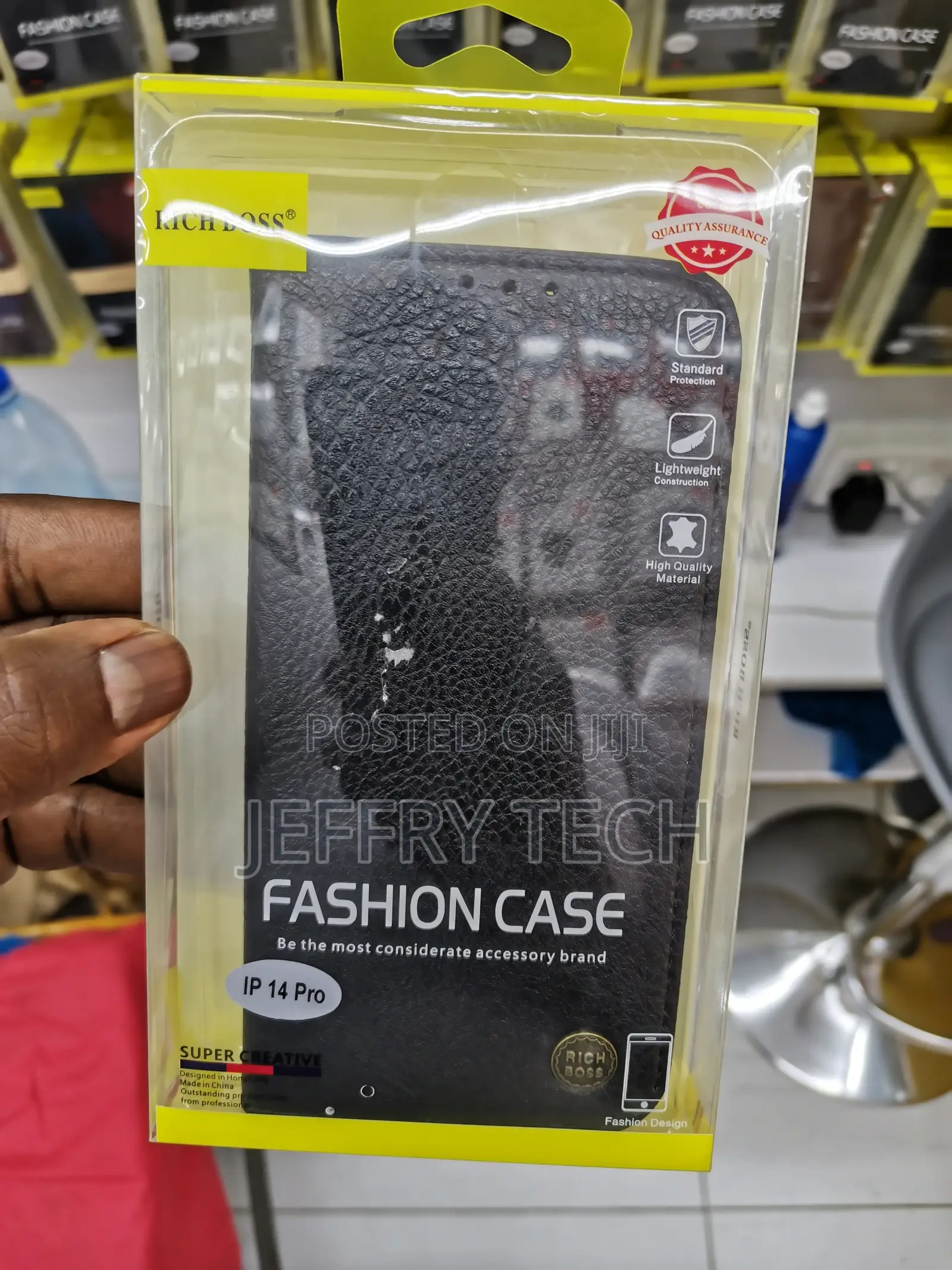 Rich Boss Leather Case Cover for iPhone 14 Pro