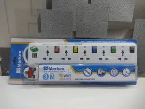 Marken 5way Extension With 2 USB Ports With 3M Cable