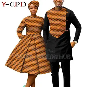 Multicoloured Matching Ankara Couple Wear