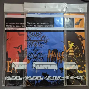 Halloween Decor Foil Table Cloth