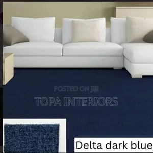 Delta Dark Blue Living Room Wall to Wall Floor Carpets Rugs