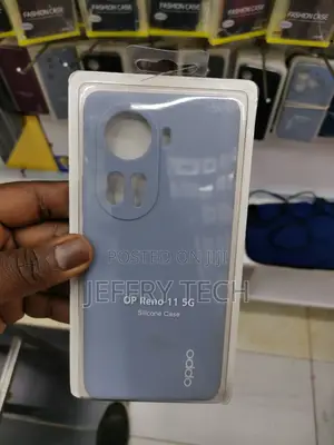 Soft Silicone Case for Oppo Reno 11 Pro 5G -Gray-