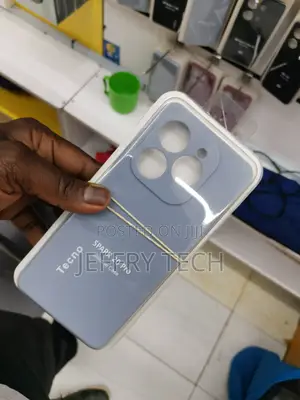Silicon Soft Back Cover for Tecno Spark 20 Pro -Gray-