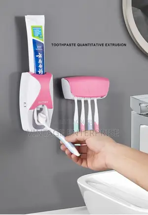 Toothbrush Holder/Toothpaste Dispenser