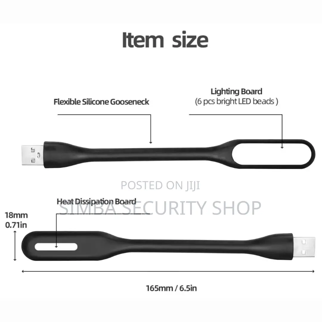 2 Pieces Flexible Mini USB LED Light Lamp Reading Torch